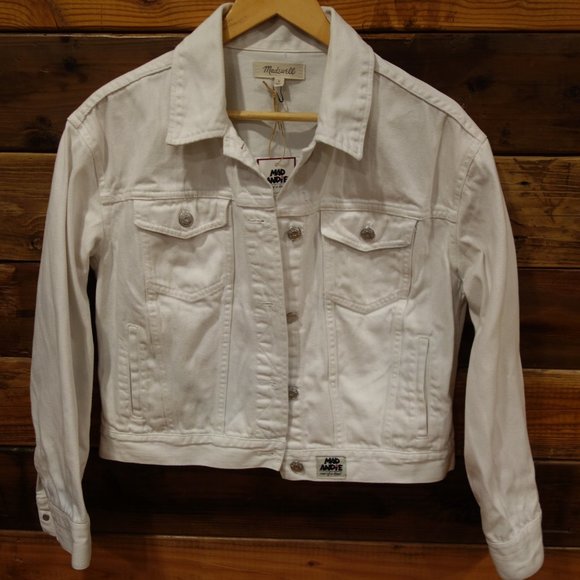 San Francisco Giants One-of-a-Kind Custom Madewell White Jean Jacket - M - Picture 2 of 6